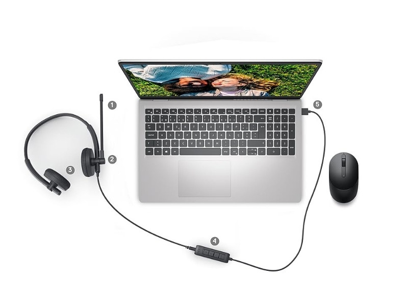 Tai nghe có dây Dell Stereo Headset - WH1022 với thiết kế tiện dụng và linh hoạt