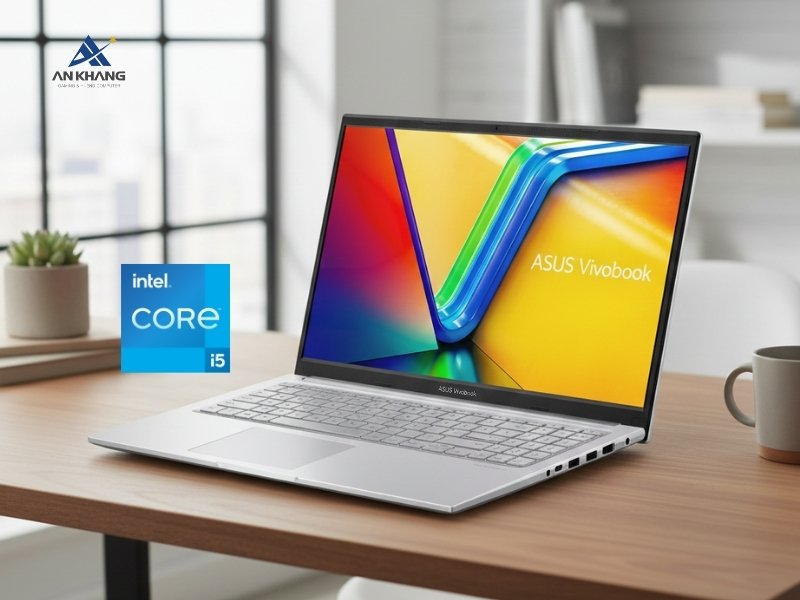 Laptop ASUS Vivobook 15 X1504ZA-NJ1608W trang bị CPU Intel Core i5-1235U cùng bộ nhớ và lưu trữ rộng