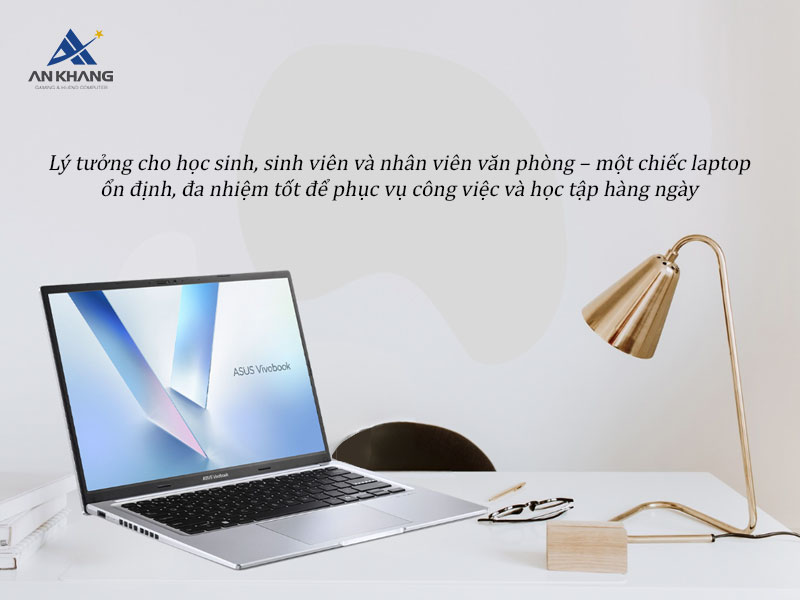 ASUS Vivobook 14 M1405NAQ-LY010W mang hiệu năng ổn định, đ&aacute;p ứng tốt nhu cầu học tập v&agrave; l&agrave;m việc th&ocirc;ng thường