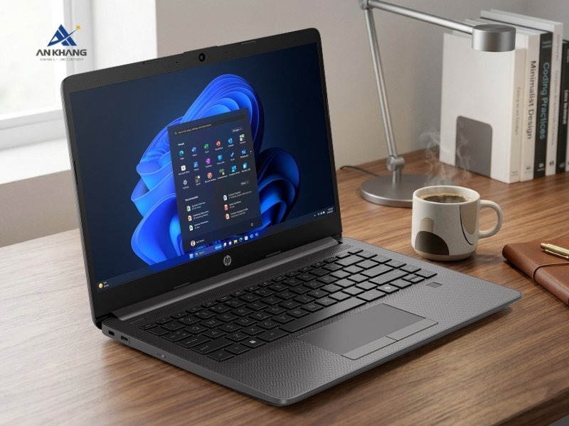 Laptop HP 240R G9 C40M2AT với thời lượng pin ổn định cho các tác vụ cơ bản