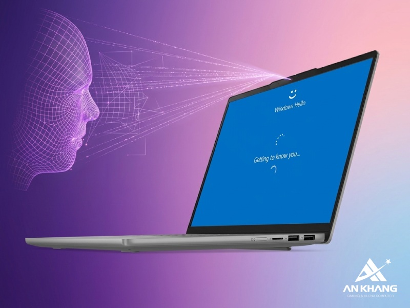 Camera sắc n&eacute;t t&iacute;ch hợp t&iacute;nh năng nhận diện khu&ocirc;n mặt tiện lợi của Lenovo IdeaPad Slim 5 14IMH10