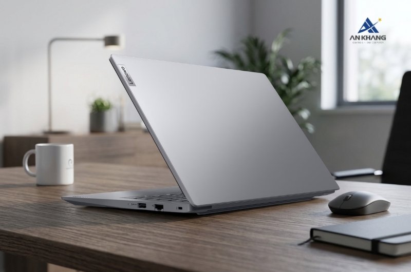 Laptop Lenovo V14 G5 IRL 83HD003DVA nổi bật với thiết kế mỏng nhẹ cùng độ bền đạt chuẩn quân đội