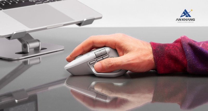 Chuột Logitech MX Master 4 FOR MAC Wireless Bluetooth Bạc White Silver 910-007578 với cảm biến Darkfield 8K DPI siêu tốc