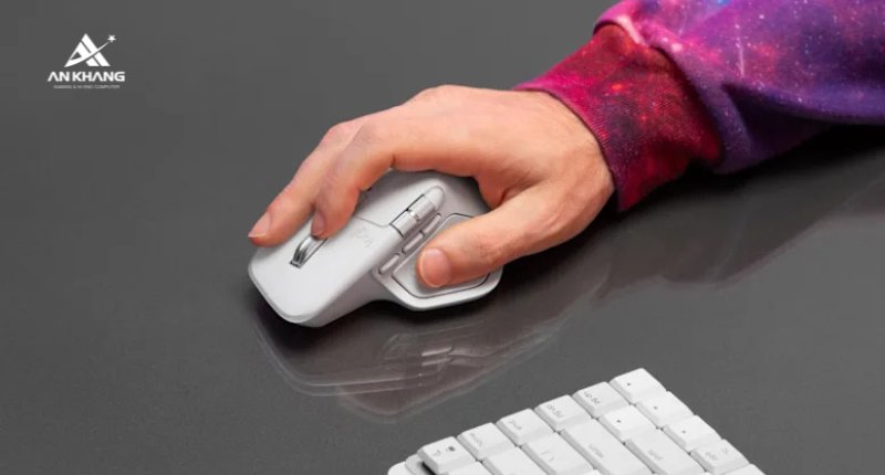 Chuột Logitech MX Master 4 FOR MAC Wireless Bluetooth Bạc White Silver 910-007578 nổi bật với thiết kế công thái học