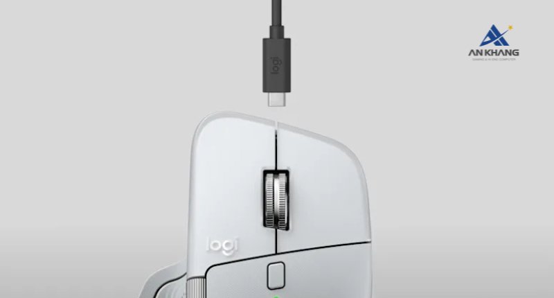 Chuột Logitech MX Master 4 FOR MAC Wireless Bluetooth Bạc White Silver 910-007578 cho thời lượng pin lên đến 70 ngày