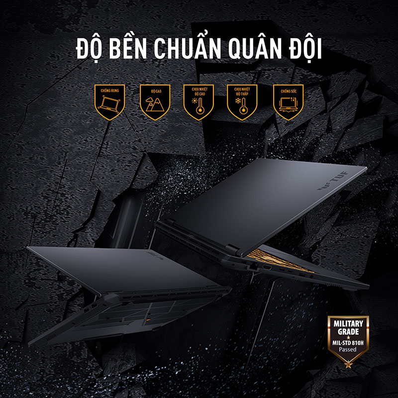 Thiết kế di động, đậm chất gaming của dòng ASUS TUF Gaming F16 mới