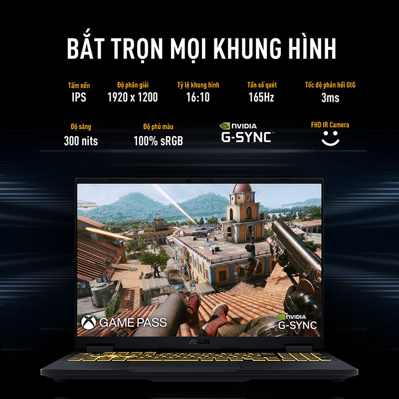ASUS TUF Gaming F16 FX608JMR-RV048W giúp bạn bắt trọng từng khoảnh khắc