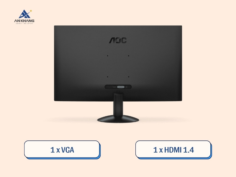 Màn hình AOC 27B30H/74 trang bị cổng VGA và HDMI