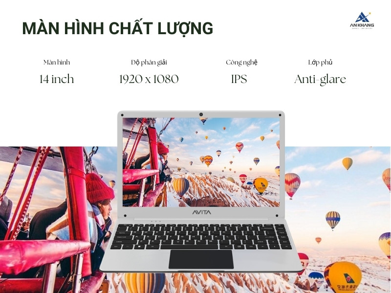 Laptop Avita PURA A+ AF14A3 mang đến trải nghiệm hình ảnh sắc nét