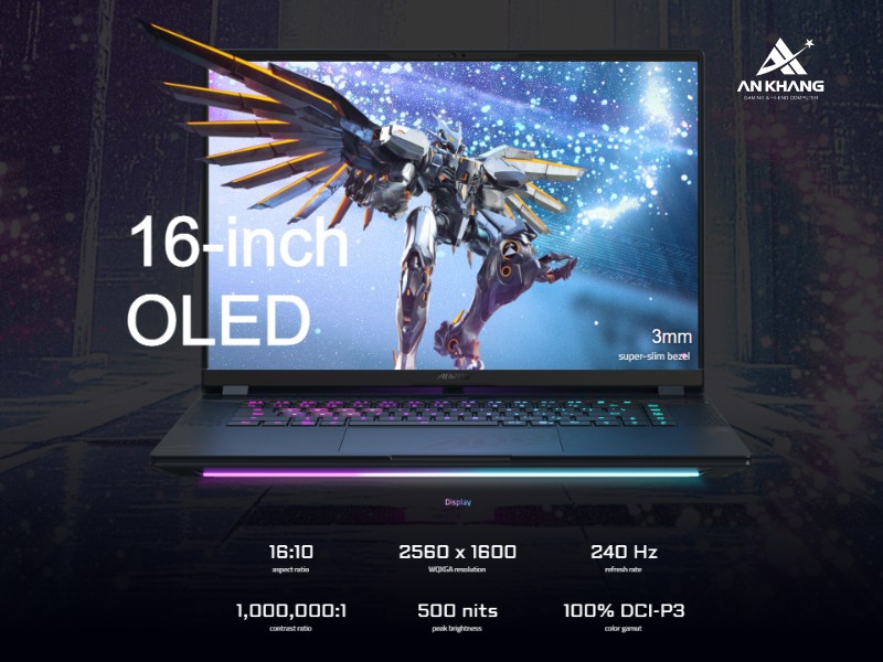 Laptop Gigabyte AORUS MASTER 16 BYHC5VNE64SH hiển thị tuyệt đẹp, màu sắc chân thực