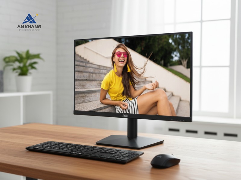 Màn hình AOC 24B15H3/71 trang bị cổng VGA và HDMI
