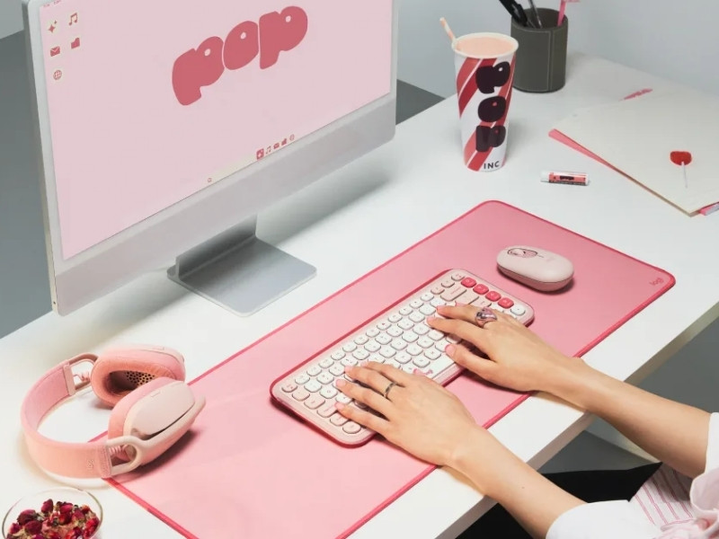 Logitech POP ICON Keys màu hồng (ROSE) cho khả năng kết nối và chuyển đổi thiết bị nhanh chóng