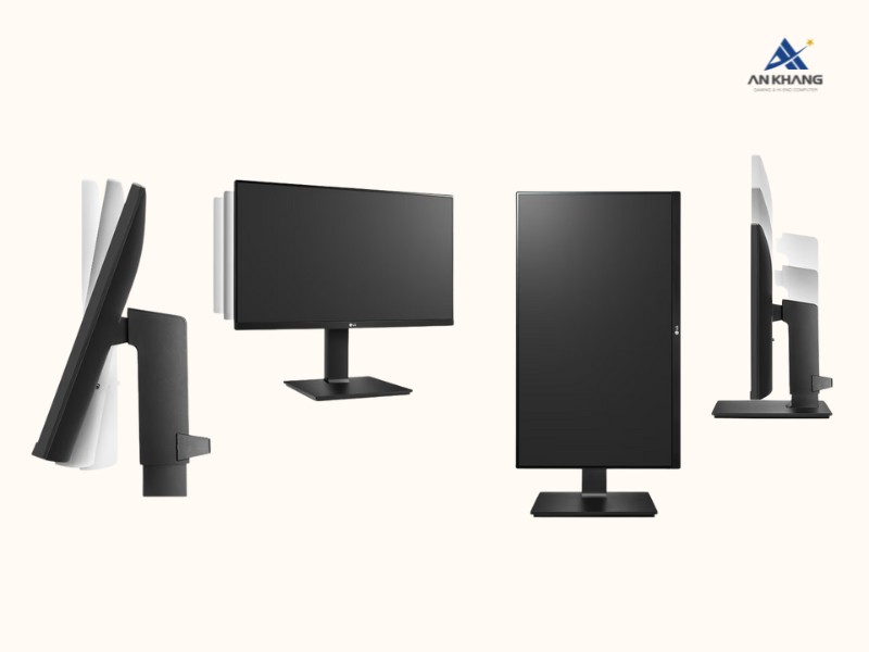 Màn hình LCD LG 24QP550-B thiết kế công thái học linh hoạt