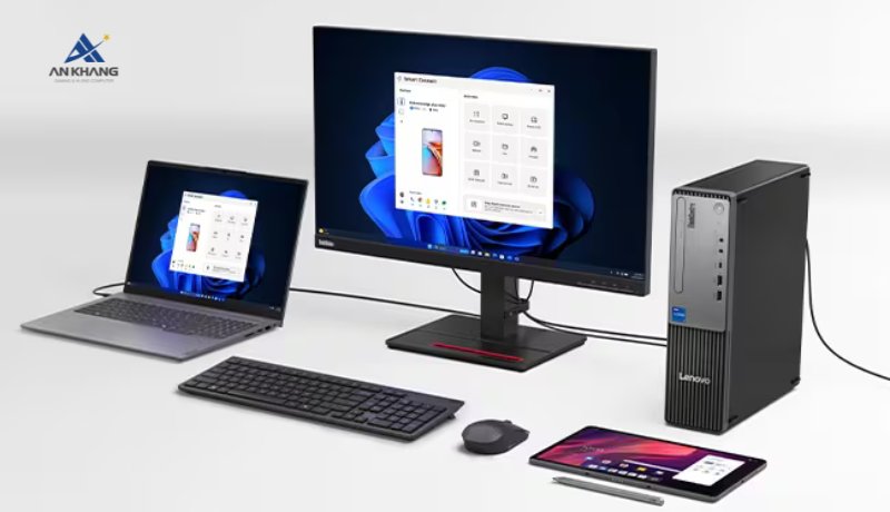 Máy tính để bàn Lenovo ThinkCentre neo 50s Gen 5 12XD002LVA trang bị hệ thống kết nối linh hoạt cho mọi nhu cầu