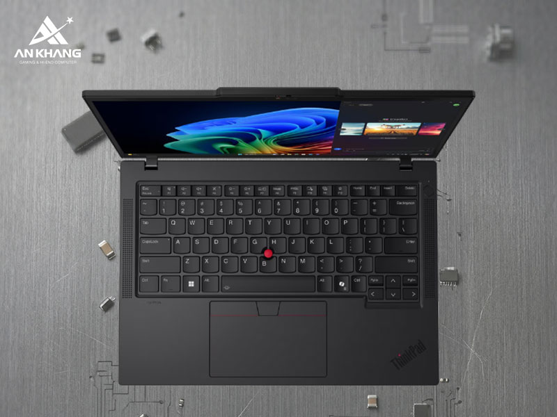 Tối ưu trải nghiệm làm việc cùng viên pin bền bỉ và bàn phím chuẩn ThinkPad của laptop Lenovo ThinkPad T14 Gen 6