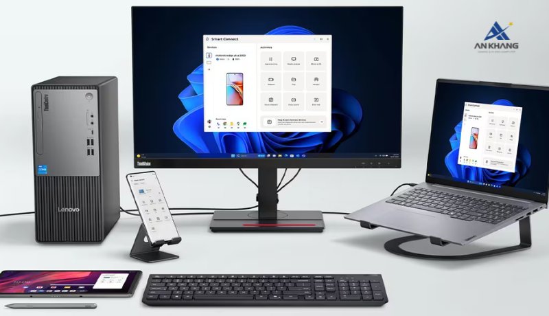 Máy tính để bàn Lenovo ThinkCentre neo 50t Gen 5 12UB0003VA trang bị kết nối đa dạng, tương thích với mọi hạ tầng doanh nghiệp