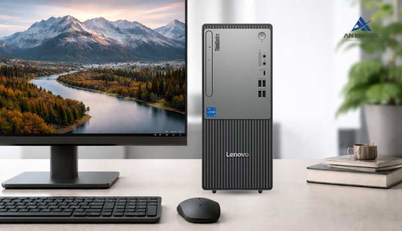 Máy tính để bàn Lenovo ThinkCentre neo 50t Gen 5 12UB0003VA là chiếc desktop doanh nghiệp bền bỉ, ổn định