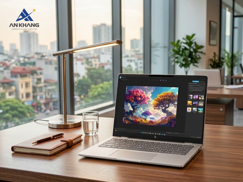 Màn hình nhỏ gọn sắc nét trên HP OmniBook 7 14-fs0042TU C1MP3PA