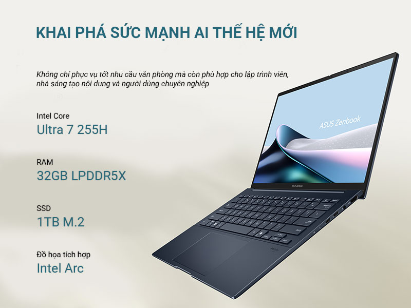 Khai phá sức mạnh AI trên ASUS Zenbook 14 UX3405CA-PZ188WS