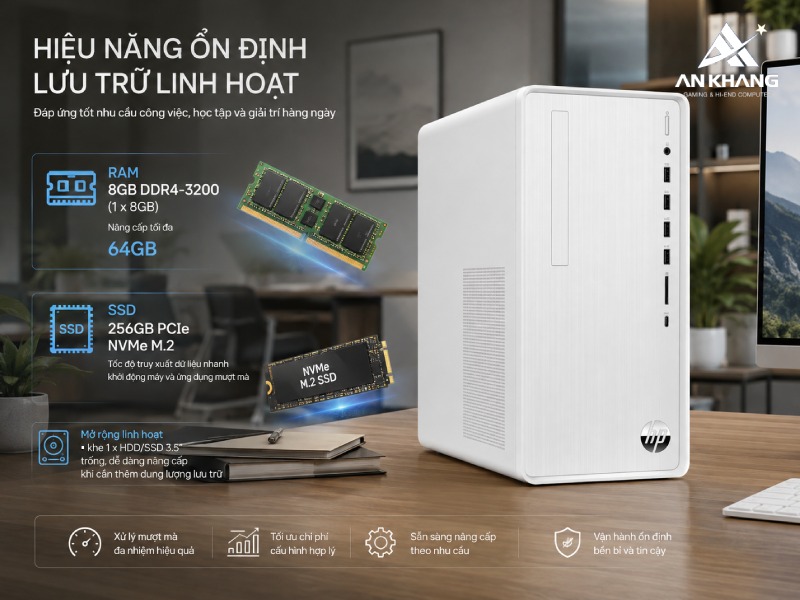 Bộ nhớ và khả năng nâng cấp của HP Pavilion TP01-4010d 8C5T2PA