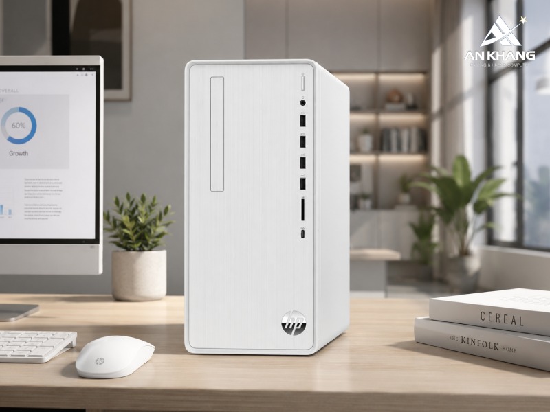 Máy tính để bàn HP Pavilion TP01-4010d 8C5T2PA mang thiết kế tối giản, thanh lịch và phù hợp không gian hiện đại