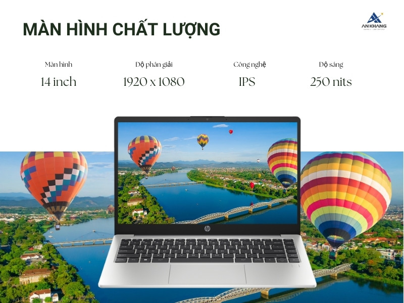 Laptop HP 240 G10 9H2E3PT cho chất lượng hiển thị rõ ràng, sắc nét