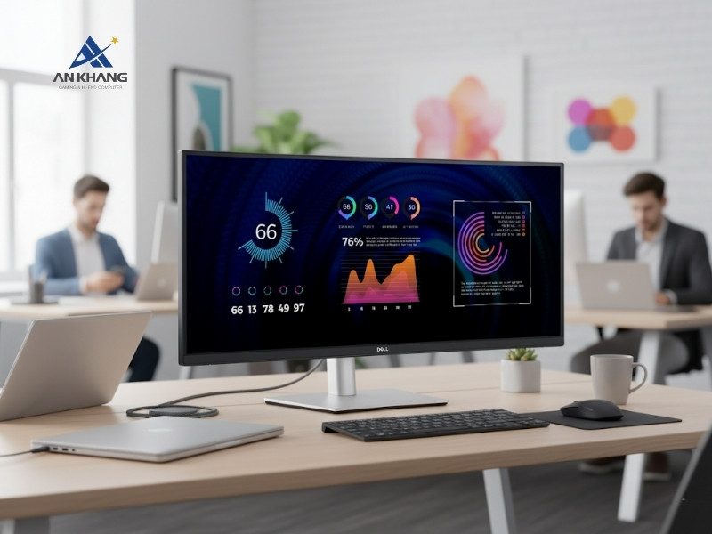 Màn hình cong Dell 34 P3424WE là màn hình Ultrawide tối ưu cho làm việc đa nhiệm