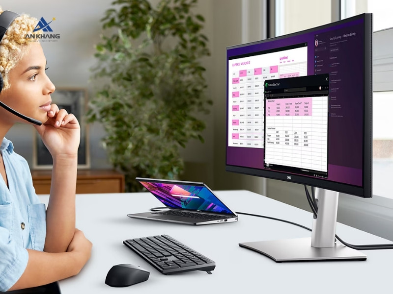 Màn hình cong Dell 34 P3424WE trang bị nhiều tính năng hỗ trợ làm việc đa nhiệm