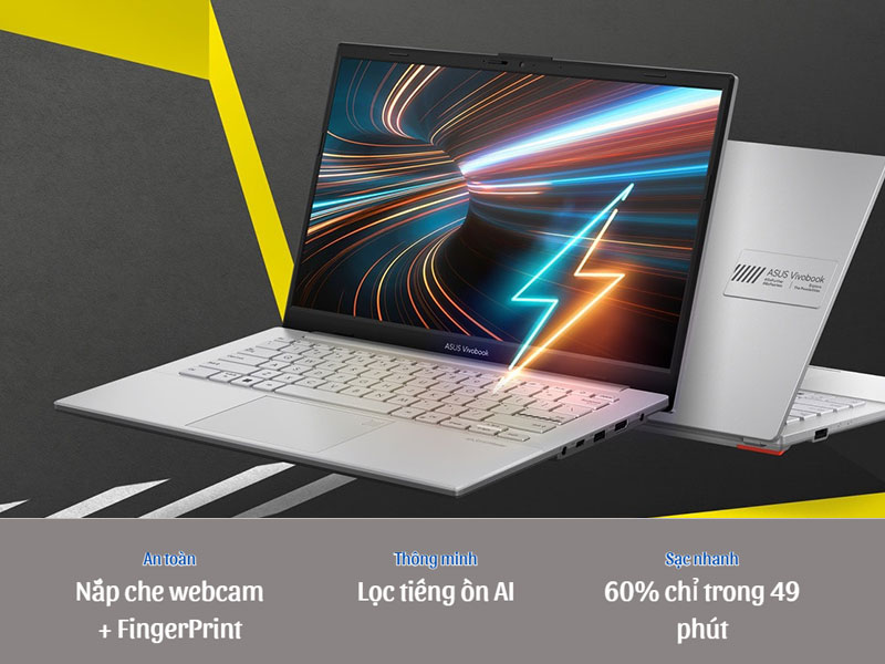 ASUS Vivobook Go 14 E1404FA-EB482W với hàng loạt tính năng tiện lợi giúp người dùng an tâm và thoải mái trong suốt quá trình sử dụng