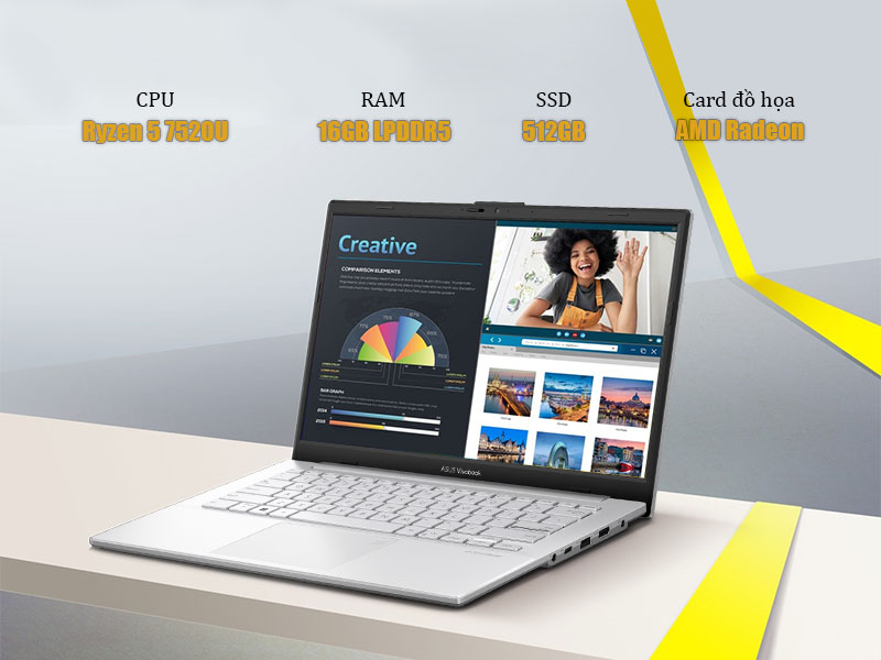 Hiệu năng ổn định và mượt mà của ASUS Vivobook Go 14 E1404FA-EB482W