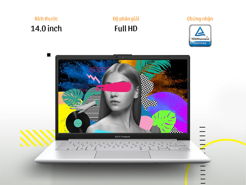ASUS Vivobook Go 14 sở hữu màn hình 14.0 inch rõ và sắc nét