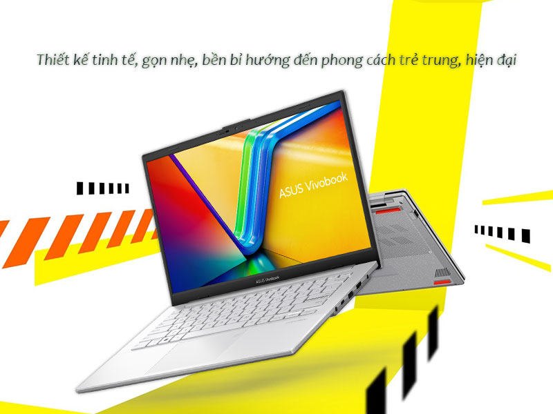 Vivobook Go 14 mang thiết kế tinh tế, gọn nhẹ, hướng người dùng trẻ trung, hiện đại