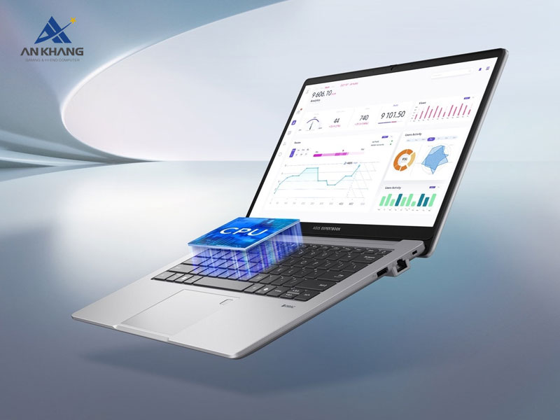 Laptop ASUS ExpertBook P1 P1403CVA-C5H16-63WS mang lại hiệu năng ổn định, đáp ứng hiệu quả cho cả nhu cầu học tập và công việc