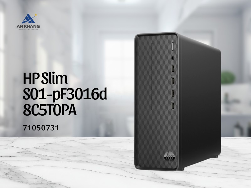Máy tính để bàn HP Slim S01-pF3016d 8C5T0PA là giải pháp PC nhỏ gọn, hiệu năng cao