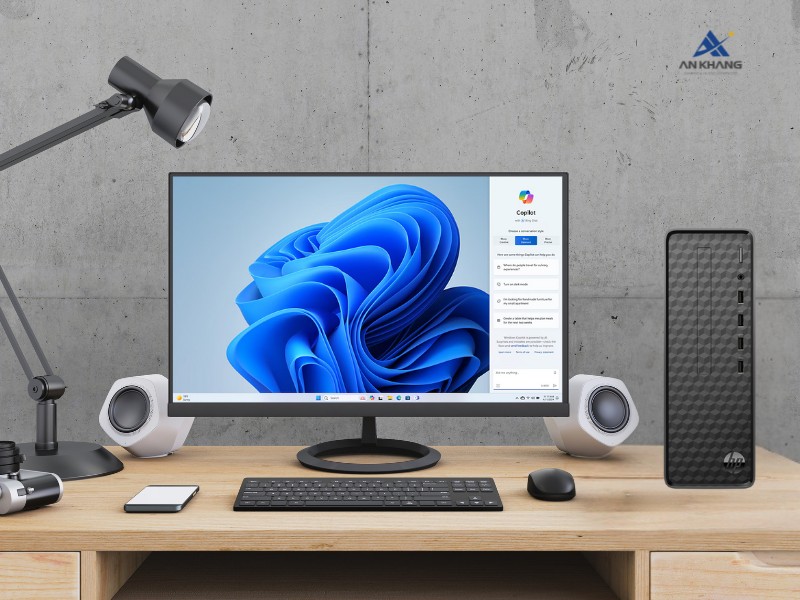 Máy tính để bàn HP Slim S01-pF3016d 8C5T0PA trang bị đầy đủ cổng kết nối