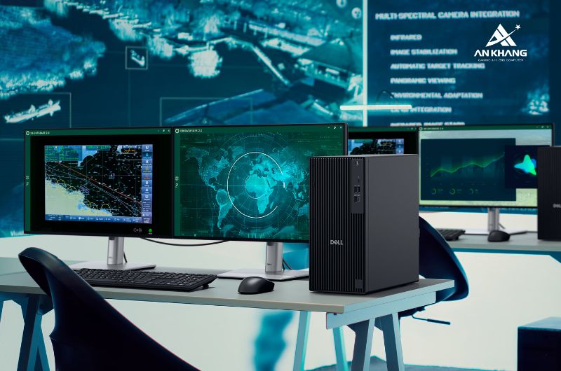 Máy tính để bàn Dell Pro Tower QCT1250 (QCT1250-235U-08512W) xuất đa màn hình ấn tượng