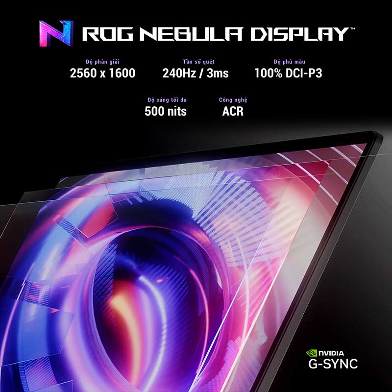 Laptop ASUS ROG Strix G16 G615JPR-S5107W với màn hình 2.5K 240Hz cho trải nghiệm mãn nhãn