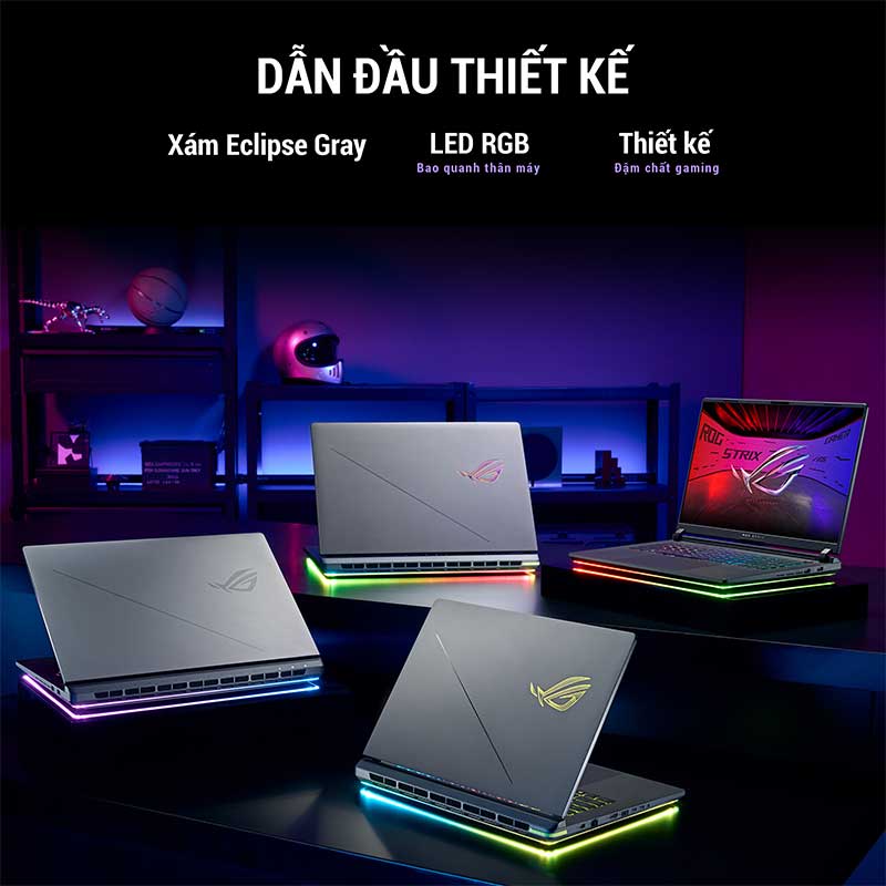 Laptop ASUS ROG Strix G16 G615JPR-S5107W với thiết kế phong cách đậm chất ROG