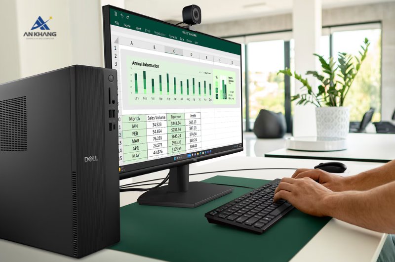 Máy tính để bàn Dell Pro Slim Essential QVS1260 QVS1260-14400-16512W đi kèm bộ bàn phím chuột tiện dụng