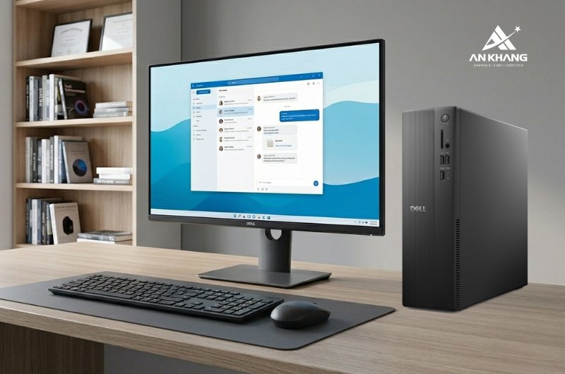 Máy tính để bàn Dell Pro Slim Essential QVS1260 QVS1260-14400-16512W với thiết kế slim nhỏ gọn, dễ dàng tháo lắp