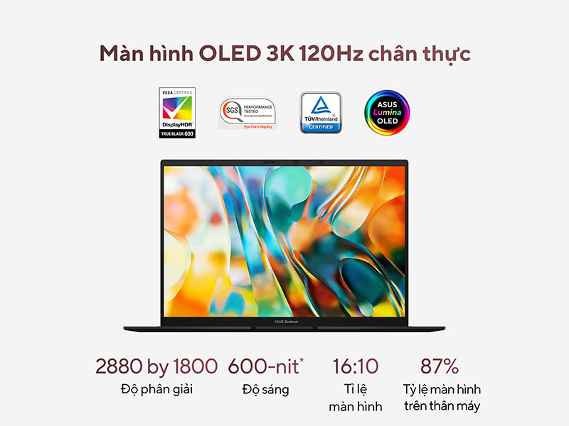 Zenbook 14 UM3406KA-PP113WS sở hữu màn hình OLED siêu nét, siêu mượt
