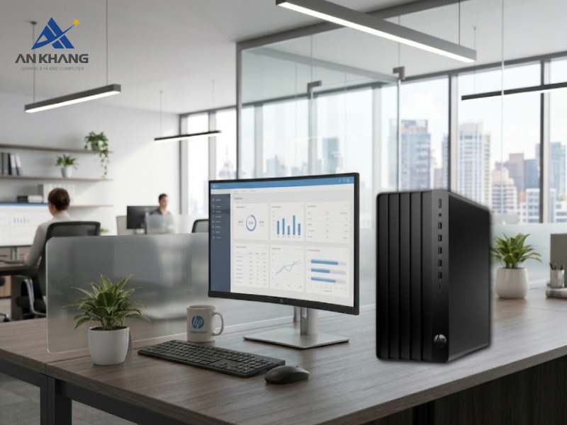 Máy tính để bàn HP Pro Tower 280 G9 C46A7AT được trang bị trọn bộ bàn phím chuột tiện lợi