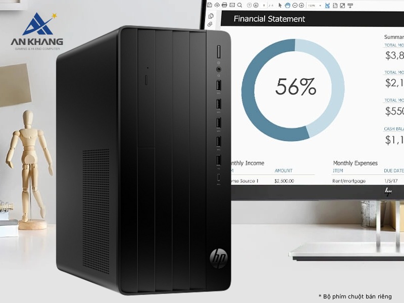 Máy tính để bàn HP Pro Tower 280 G9 C46A7AT sẵn sàng cho bạn làm việc và giải trí với Windows 11 Home đi kèm