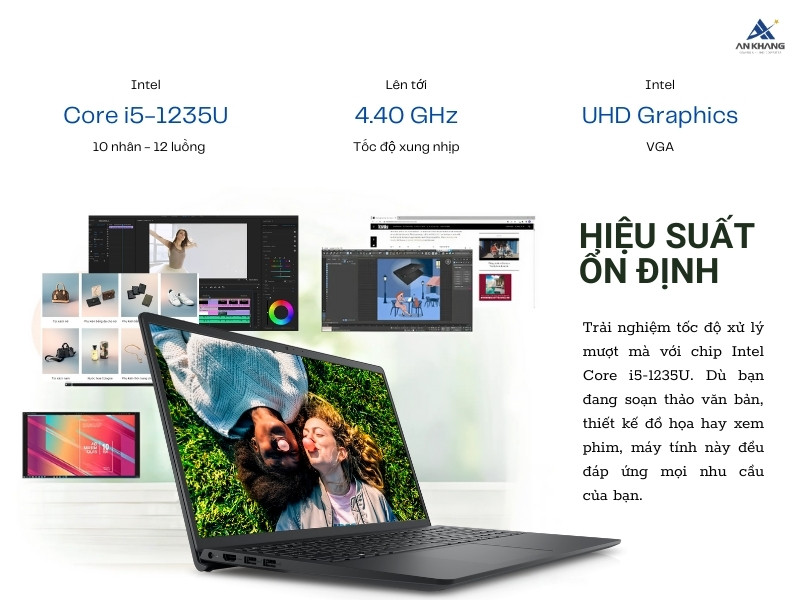 Dell Inspiron 15 3520 N3520-i5U165W11BLU-FP cho khả năng xử lý đa nhiệm mượt mà