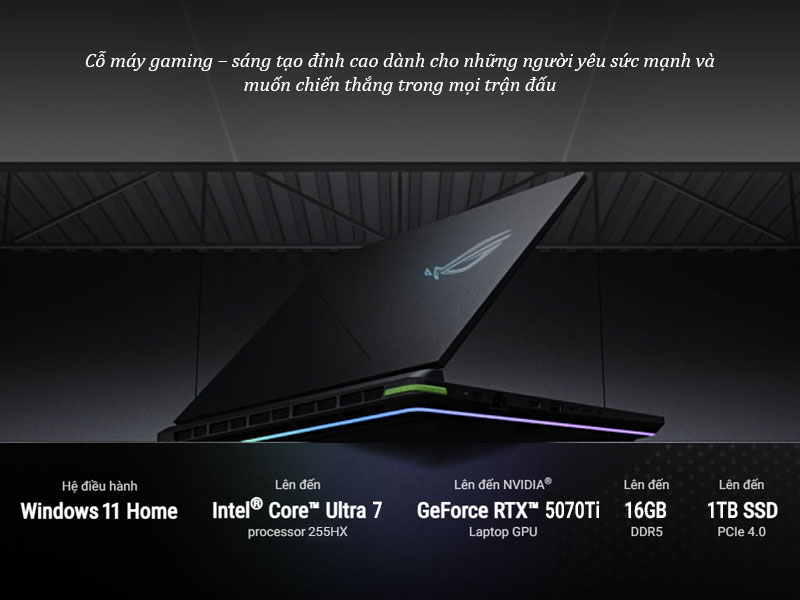 ASUS ROG Strix G16 G615LR-S5289W mang sức mạnh vượt giới hạn