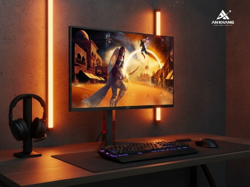 M&agrave;n h&igrave;nh Gaming AOC 25G4K sở hữu thiết kế c&ocirc;ng th&aacute;i học điều chỉnh linh hoạt