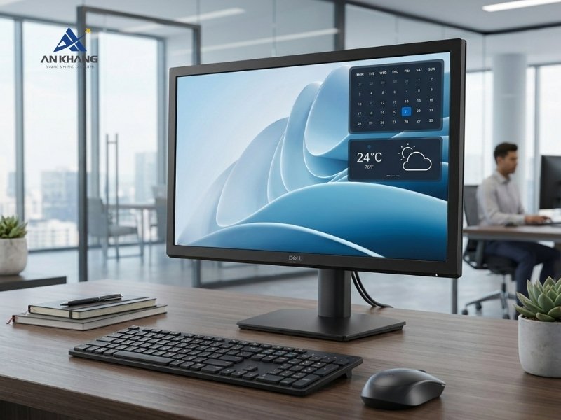 M&agrave;n h&igrave;nh Dell Pro 20 E2026H trang bị bộ 3 kết nối HDMI, DisplayPort v&agrave; VGA