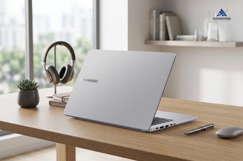 Laptop ASUS ExpertBook P1 P1403CVA-C3U08-50W với thiết kế mỏng nhẹ, dễ dàng mang theo