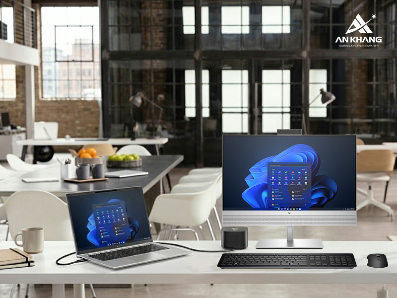 Máy tính All in One HP EliteOne 840 G9 B01NYPT giúp bạn làm việc và giải trí linh hoạt với các tiện ích tích hợp