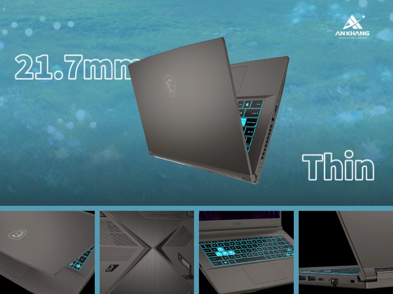 Laptop Gaming MSI Thin 15 B13VE 2824VN với thiết kế gọn gàng, hiện đại